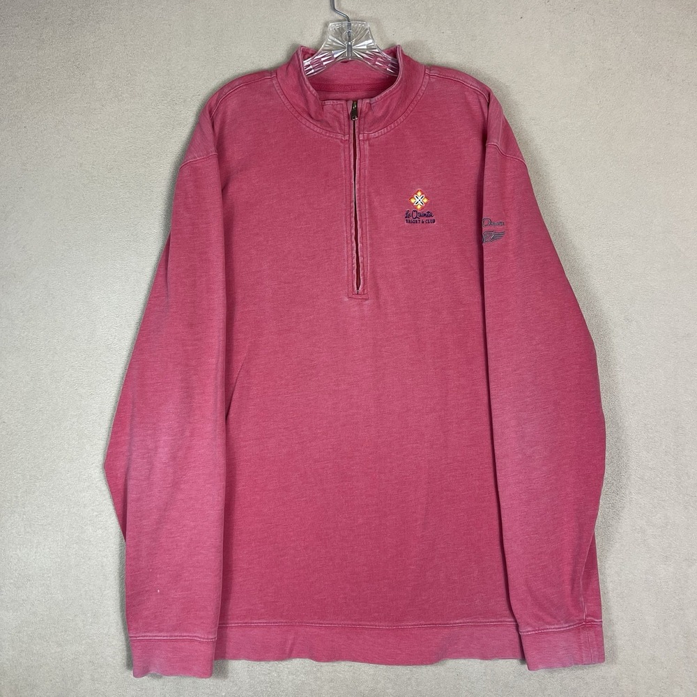 Straight Down Pullover Mens XXL Red La Quinta Resort Golf 1/4 Zip Sweatshirt